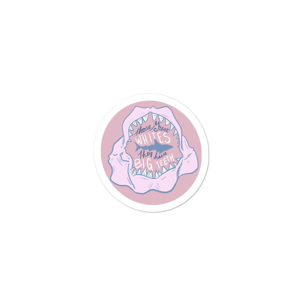 Great White Pink/ Blue Bubble-free stickers