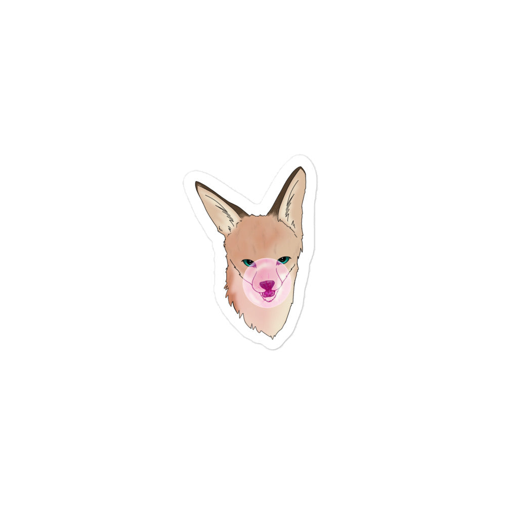Bubble Gum Fox Bubble-free stickers