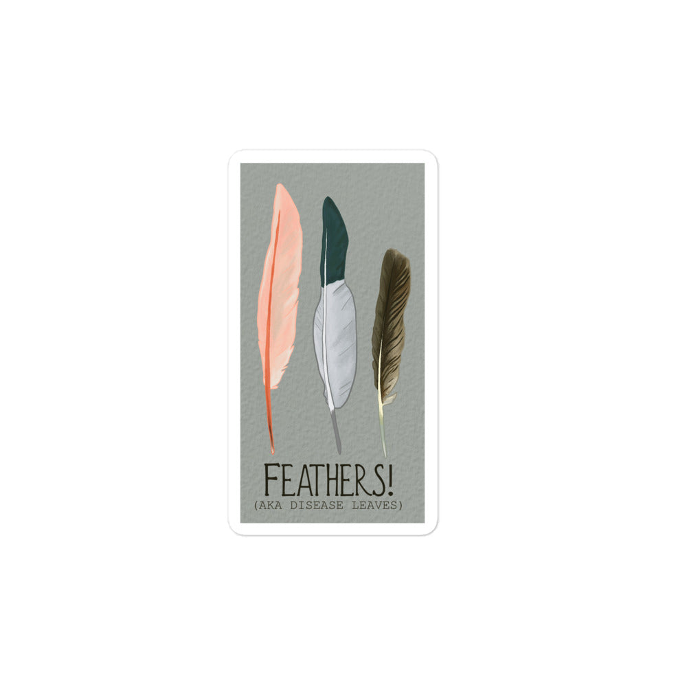 Feathers! (AKA Disease Leaves) Bubble-free stickers